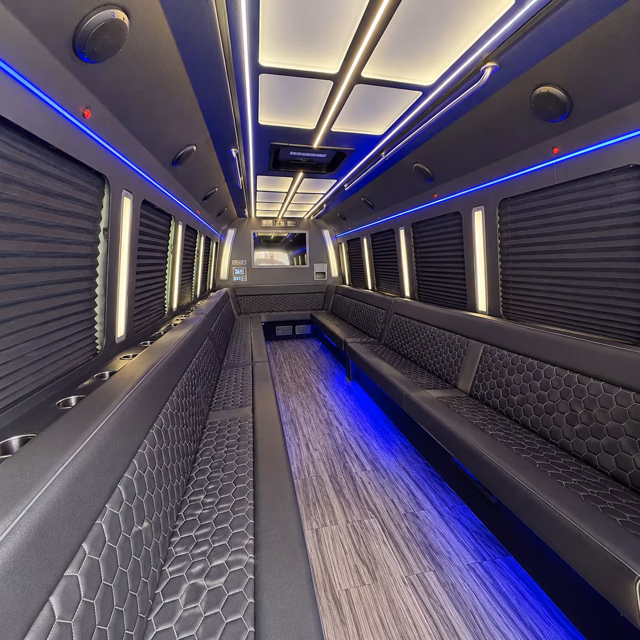 greenville 30 passenger party bus interior