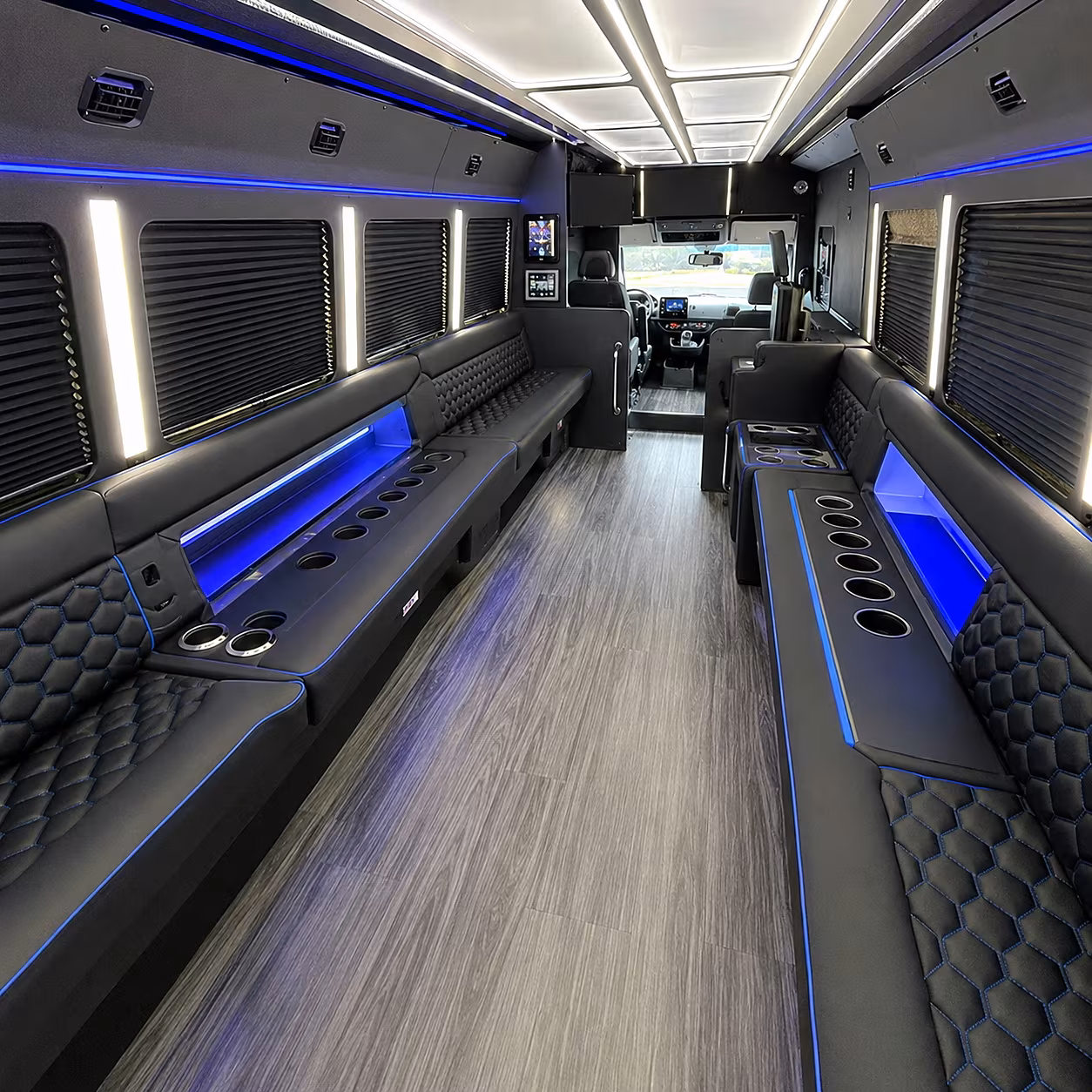 greenville party bus rental interior
